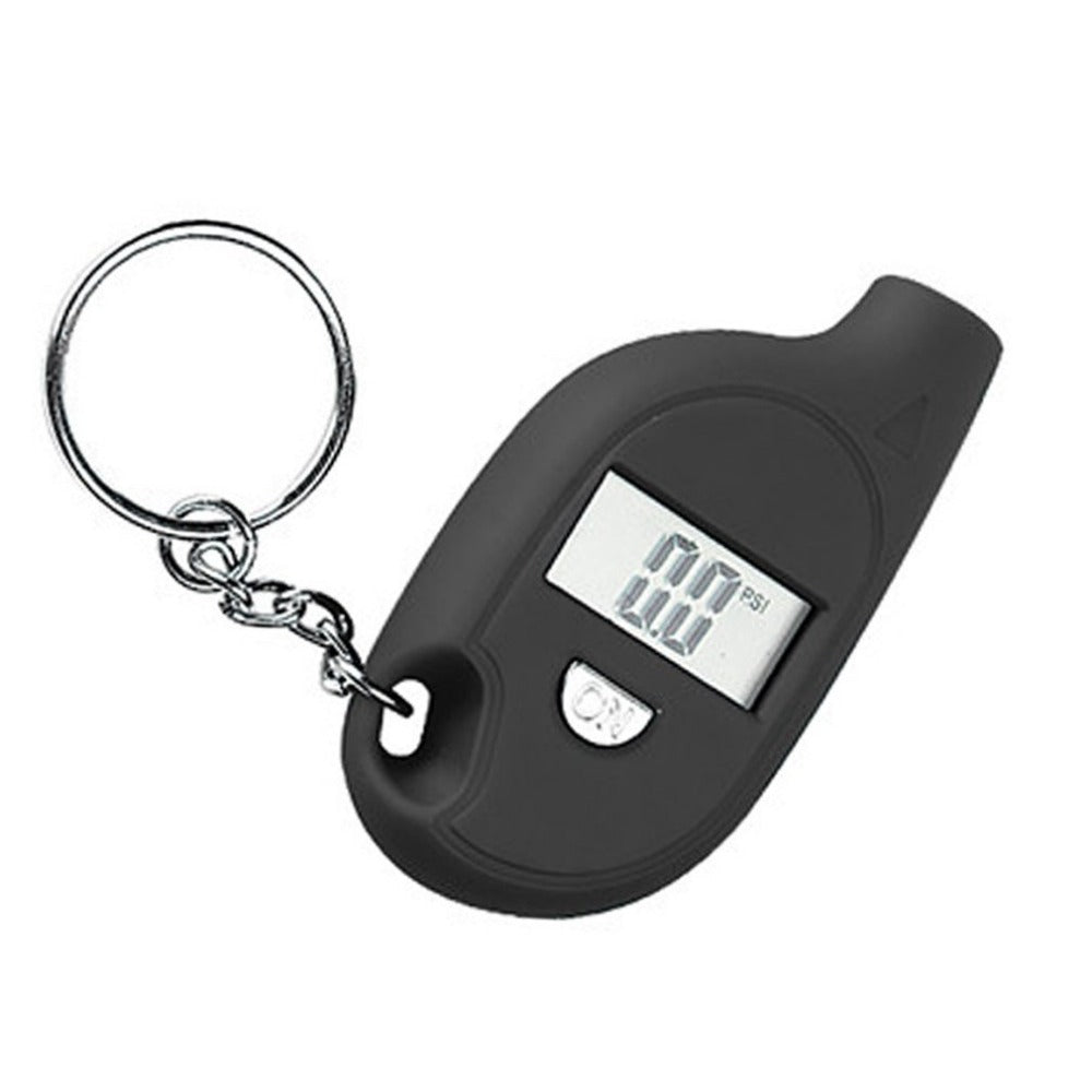 Keychain tire pressure gauge