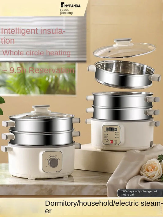 220V Multifunctional Household and Commercial Stainless Steel Multi-layer Large-capacity Electric Steamer Electric Steamer Different Sizes