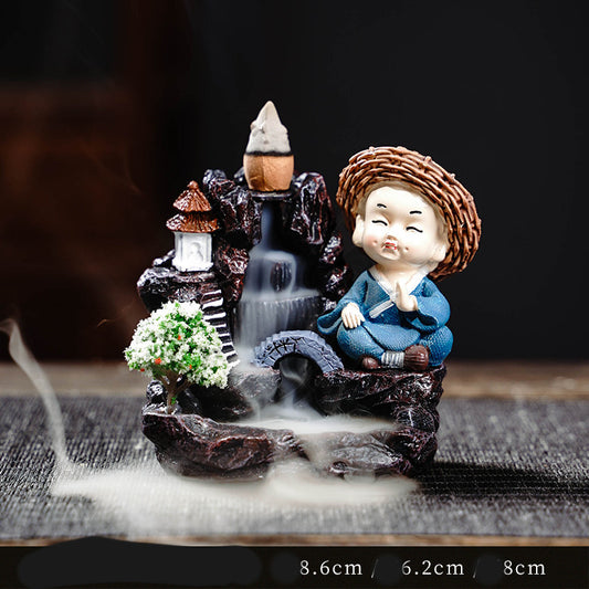 Backflow Incense Burner Creative Decoration Ceramic Household Indoor Aromatherapy Fragrant Granules