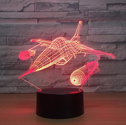 Home Colorful Touch Remote Control 3D LED Visual Light