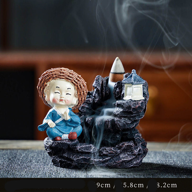 Backflow Incense Burner Creative Decoration Ceramic Household Indoor Aromatherapy Fragrant Granules