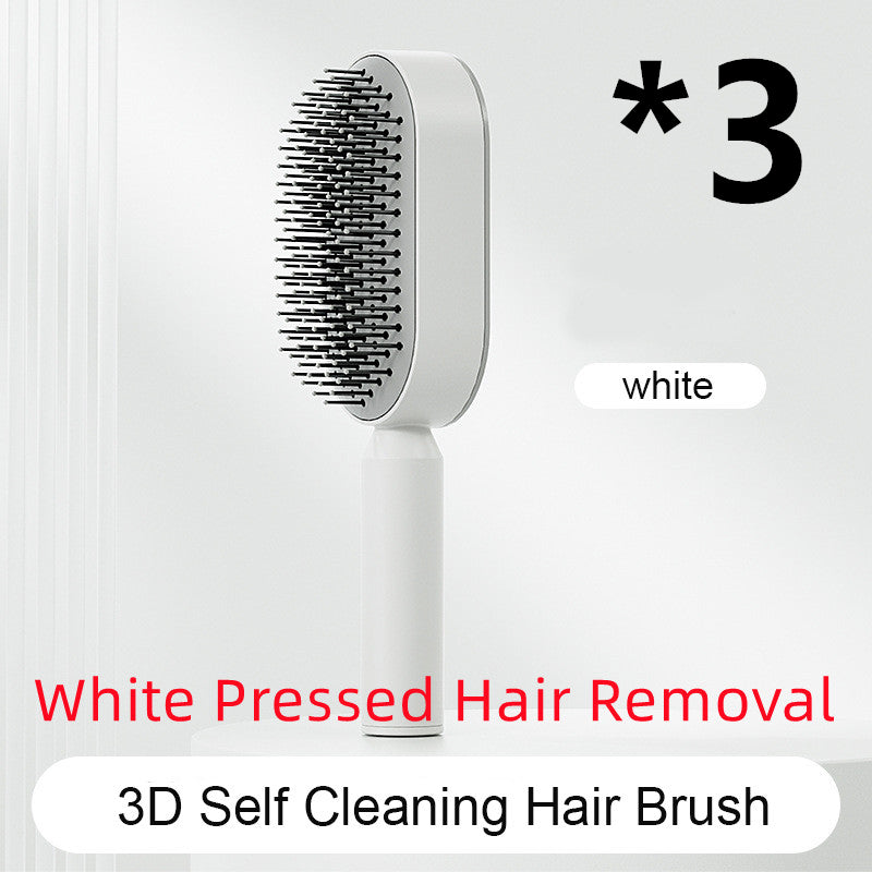 Self-Cleaning Hair Brush, 3D Air Cushion Massager Brush, Self-Cleaning Hair Styling Brush for Women, Hairdressing Brush