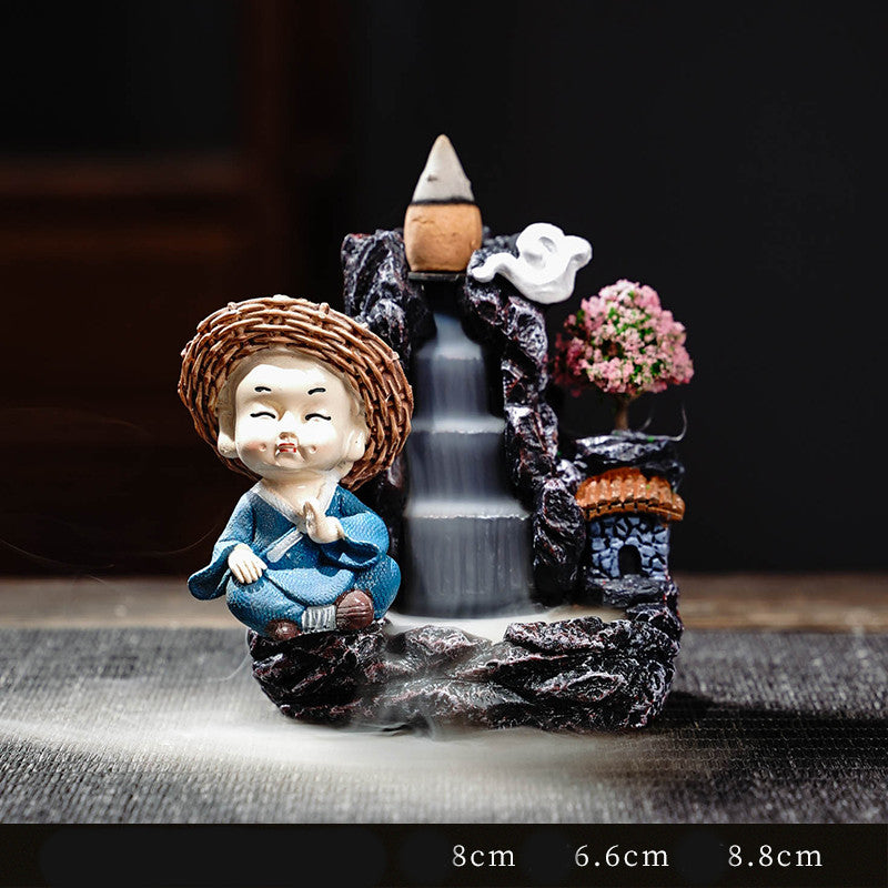 Backflow Incense Burner Creative Decoration Ceramic Household Indoor Aromatherapy Fragrant Granules