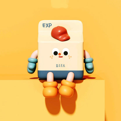 Cartoon Milk Carton Small Night Lamp USB Rechargeable