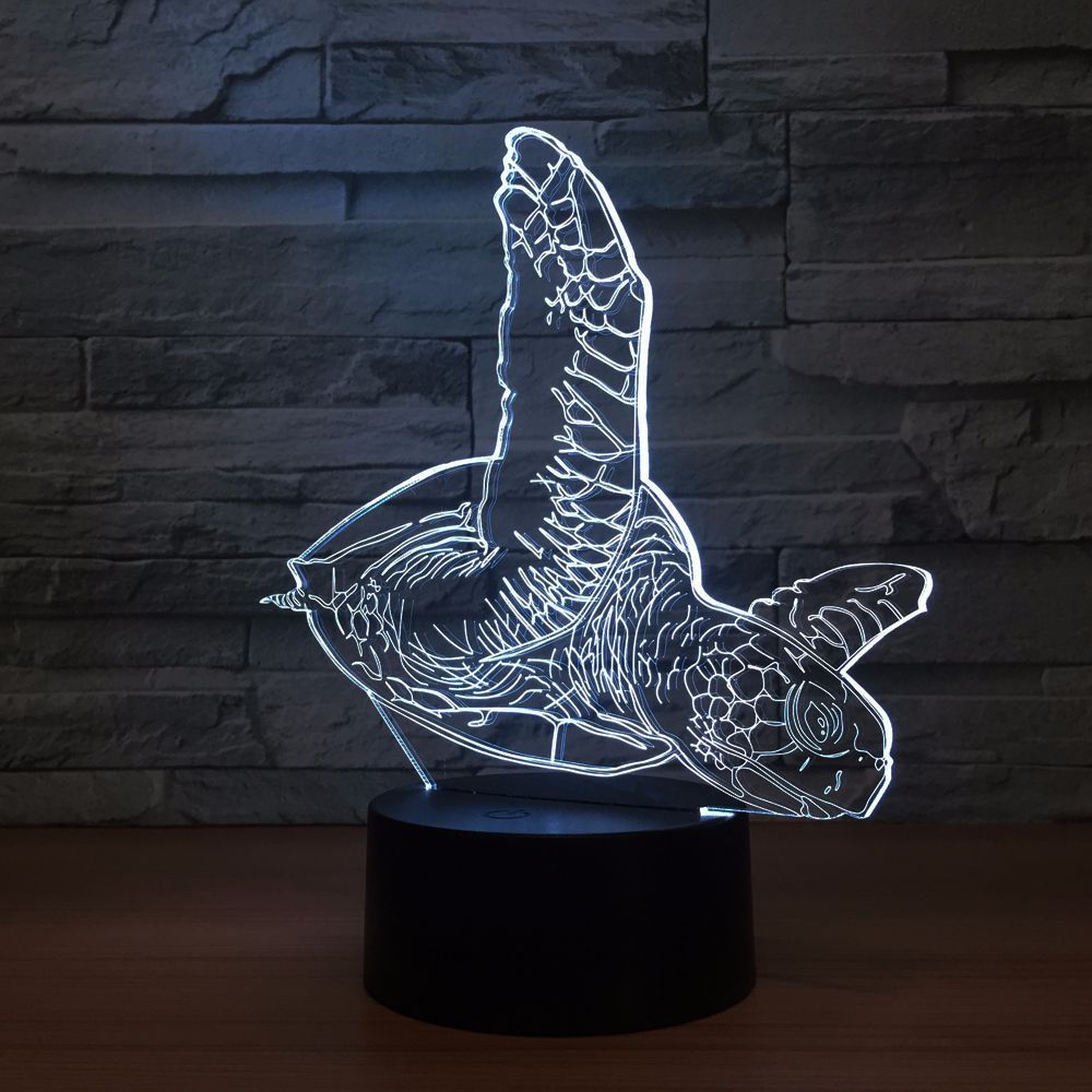 3D LED colorful touch remote control desk lamp