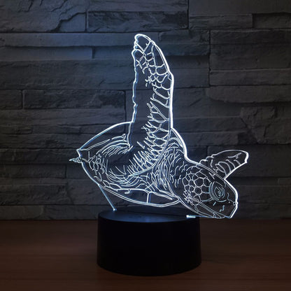 3D LED colorful touch remote control desk lamp