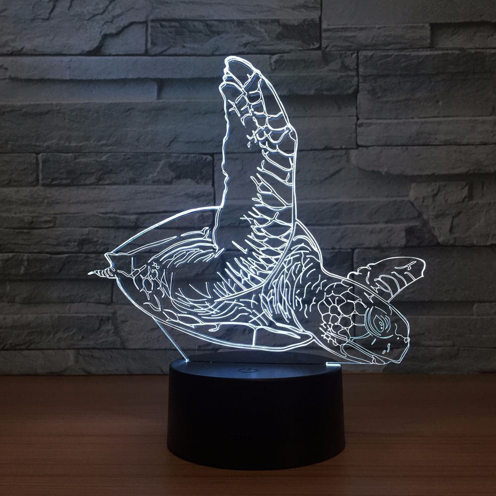 3D LED colorful touch remote control desk lamp