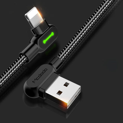 Double-Sided Blind Plug-In Elbow Mobile Game Charging Cable With Light