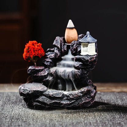 Backflow Incense Burner Creative Decoration Ceramic Household Indoor Aromatherapy Fragrant Granules