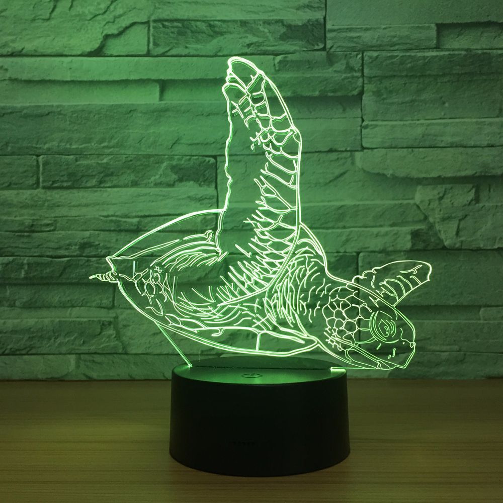 3D LED colorful touch remote control desk lamp