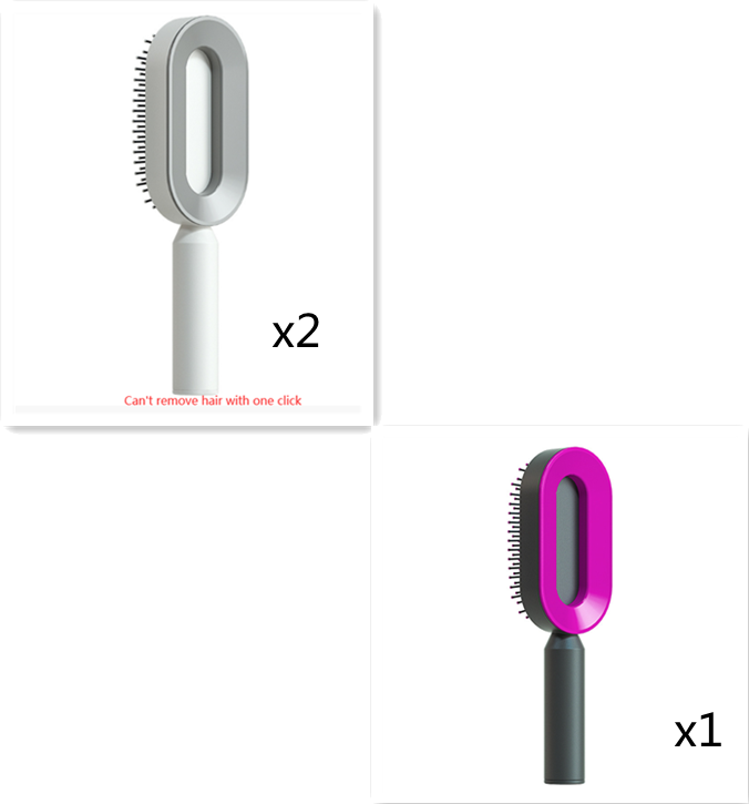 Self-Cleaning Hair Brush, 3D Air Cushion Massager Brush, Self-Cleaning Hair Styling Brush for Women, Hairdressing Brush