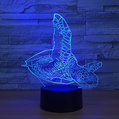 3D LED colorful touch remote control desk lamp