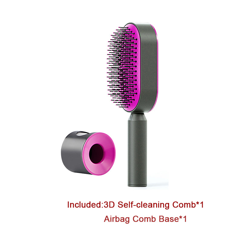 Self-Cleaning Hair Brush, 3D Air Cushion Massager Brush, Self-Cleaning Hair Styling Brush for Women, Hairdressing Brush