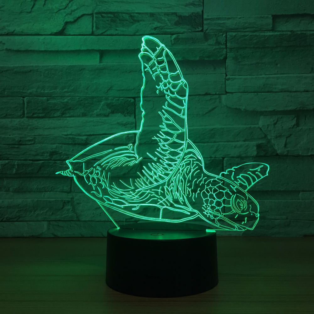 3D LED colorful touch remote control desk lamp