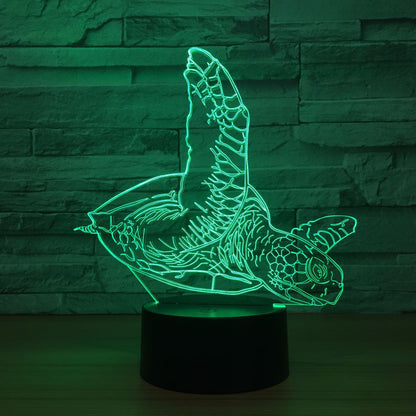 3D LED colorful touch remote control desk lamp