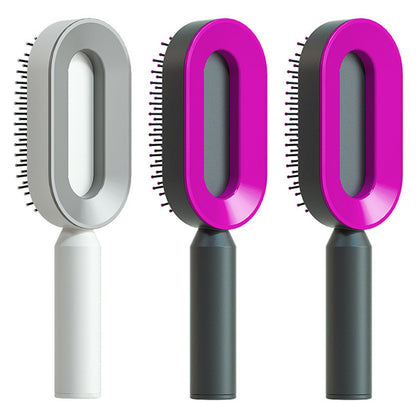 Self-Cleaning Hair Brush, 3D Air Cushion Massager Brush, Self-Cleaning Hair Styling Brush for Women, Hairdressing Brush