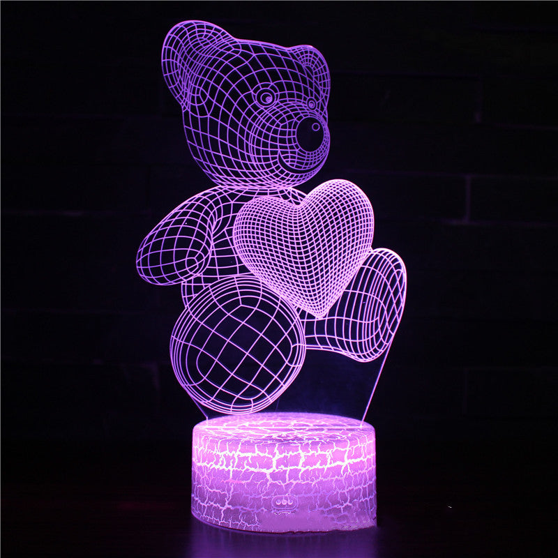 Love Bear Series 3D Light Creative Night Light