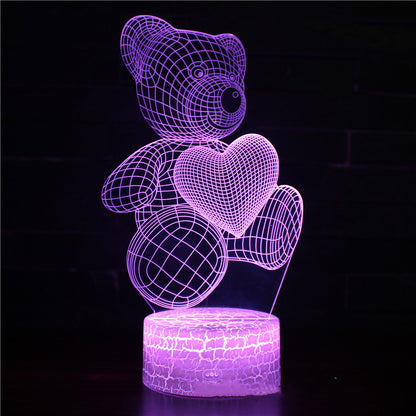 Love Bear Series 3D Light Creative Night Light