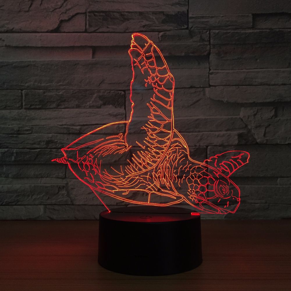 3D LED colorful touch remote control desk lamp