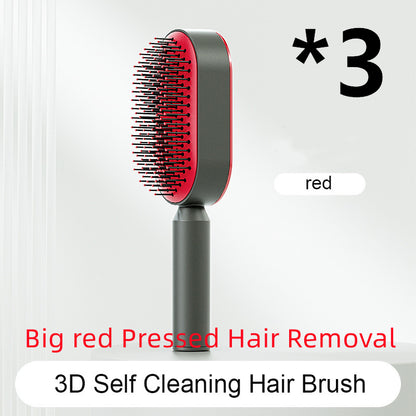Self-Cleaning Hair Brush, 3D Air Cushion Massager Brush, Self-Cleaning Hair Styling Brush for Women, Hairdressing Brush