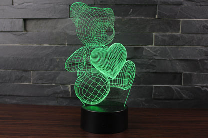 Love Bear Series 3D Light Creative Night Light
