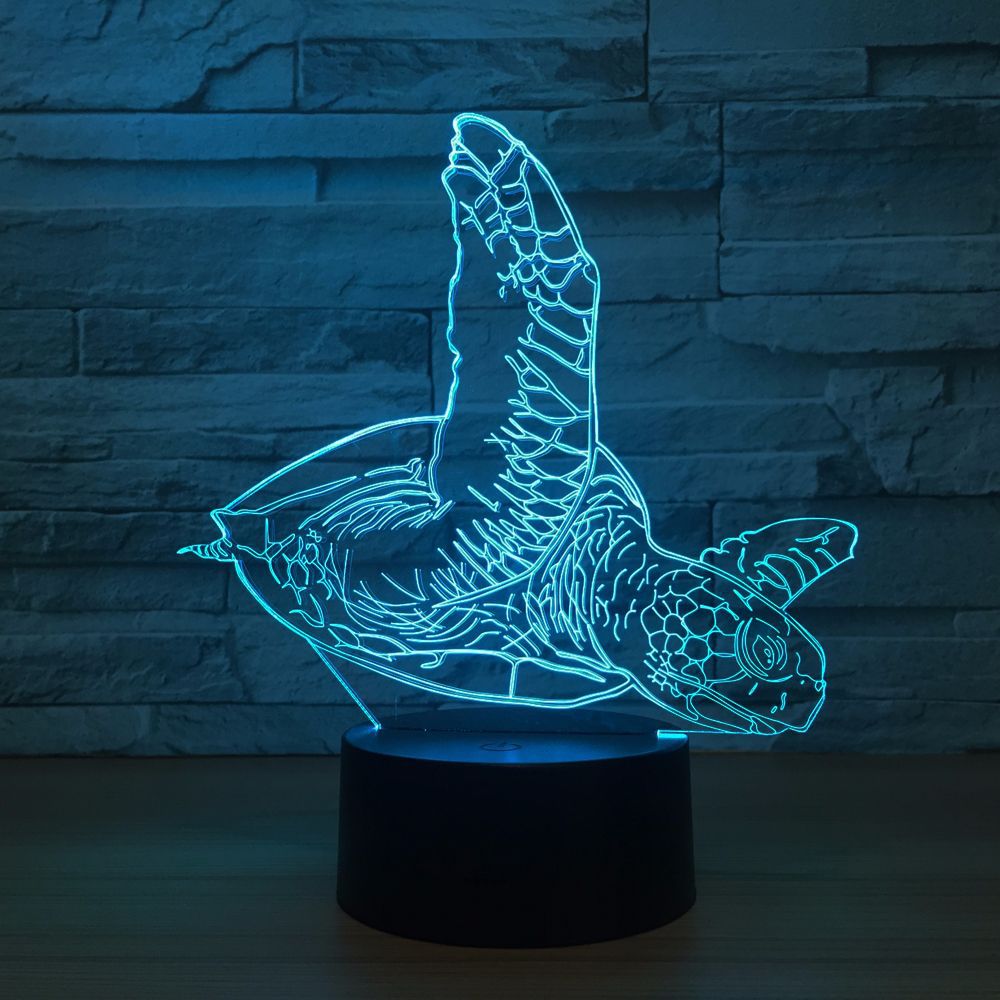 3D LED colorful touch remote control desk lamp