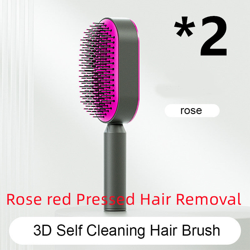 Self-Cleaning Hair Brush, 3D Air Cushion Massager Brush, Self-Cleaning Hair Styling Brush for Women, Hairdressing Brush
