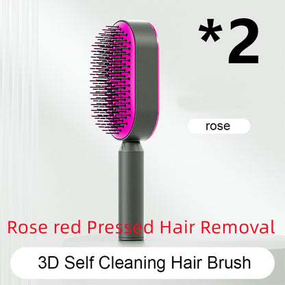 Self-Cleaning Hair Brush, 3D Air Cushion Massager Brush, Self-Cleaning Hair Styling Brush for Women, Hairdressing Brush
