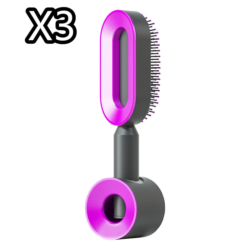 Self-Cleaning Hair Brush, 3D Air Cushion Massager Brush, Self-Cleaning Hair Styling Brush for Women, Hairdressing Brush