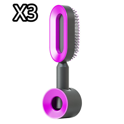 Self-Cleaning Hair Brush, 3D Air Cushion Massager Brush, Self-Cleaning Hair Styling Brush for Women, Hairdressing Brush