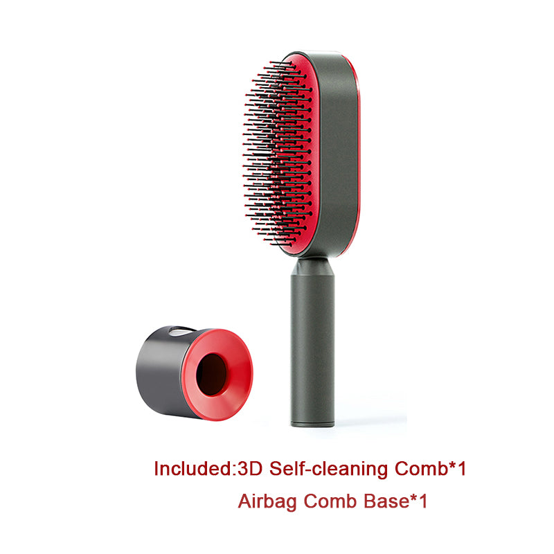Self-Cleaning Hair Brush, 3D Air Cushion Massager Brush, Self-Cleaning Hair Styling Brush for Women, Hairdressing Brush