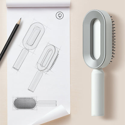 Self-Cleaning Hair Brush, 3D Air Cushion Massager Brush, Self-Cleaning Hair Styling Brush for Women, Hairdressing Brush