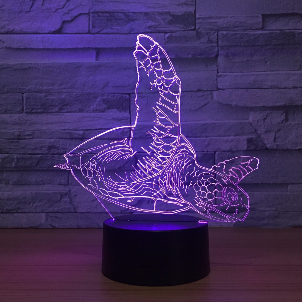 3D LED colorful touch remote control desk lamp