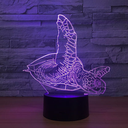 3D LED colorful touch remote control desk lamp