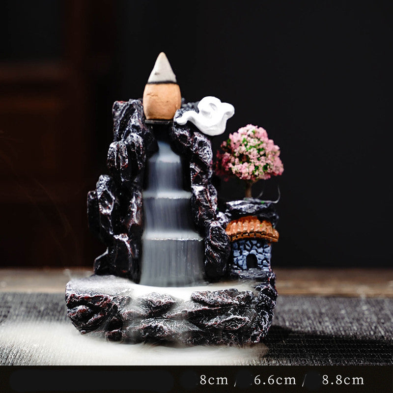 Backflow Incense Burner Creative Decoration Ceramic Household Indoor Aromatherapy Fragrant Granules