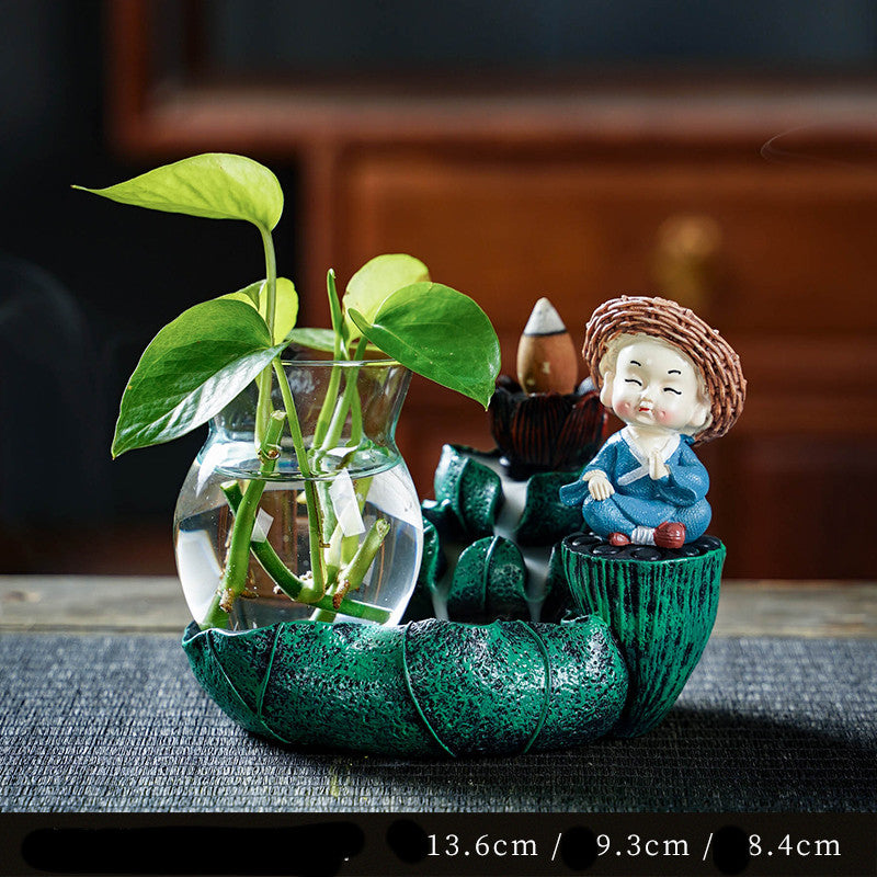Backflow Incense Burner Creative Decoration Ceramic Household Indoor Aromatherapy Fragrant Granules