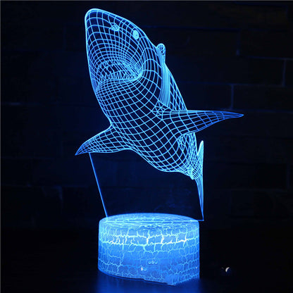 3D  LED Colorful Touch Remote Control Night Light
