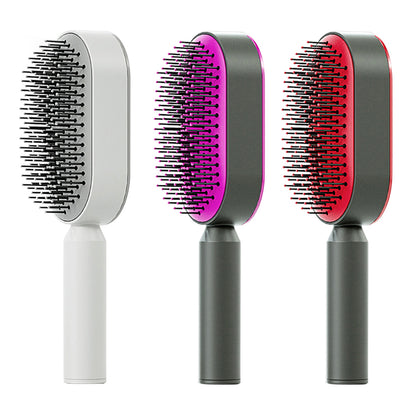 Self-Cleaning Hair Brush, 3D Air Cushion Massager Brush, Self-Cleaning Hair Styling Brush for Women, Hairdressing Brush