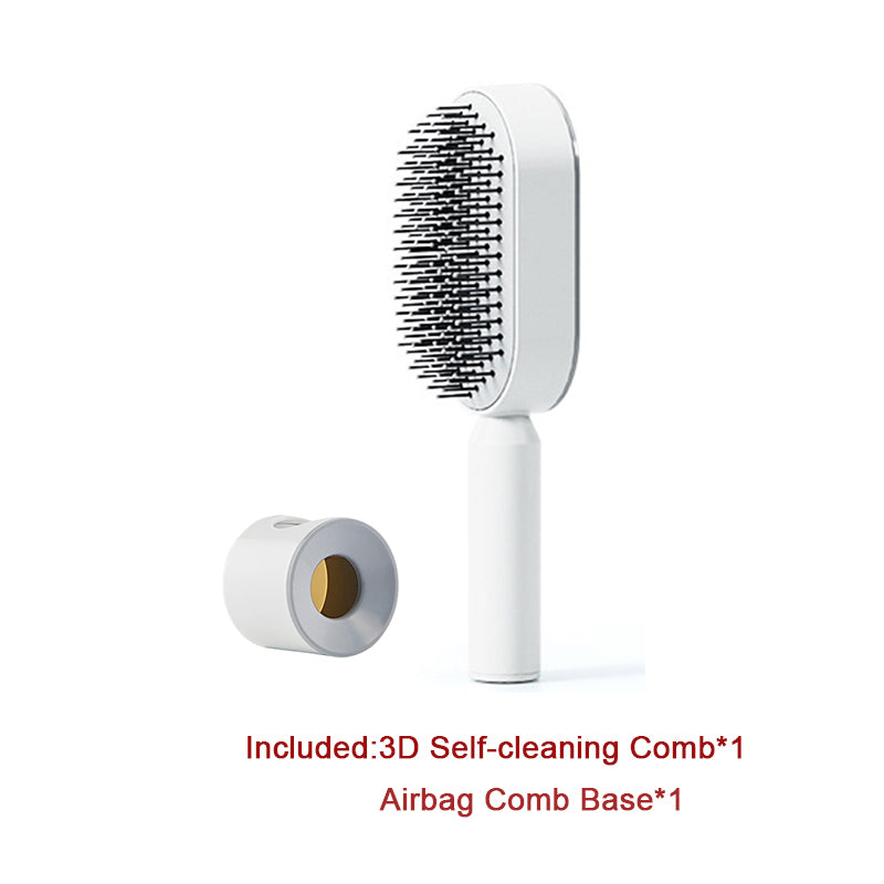 Self-Cleaning Hair Brush, 3D Air Cushion Massager Brush, Self-Cleaning Hair Styling Brush for Women, Hairdressing Brush