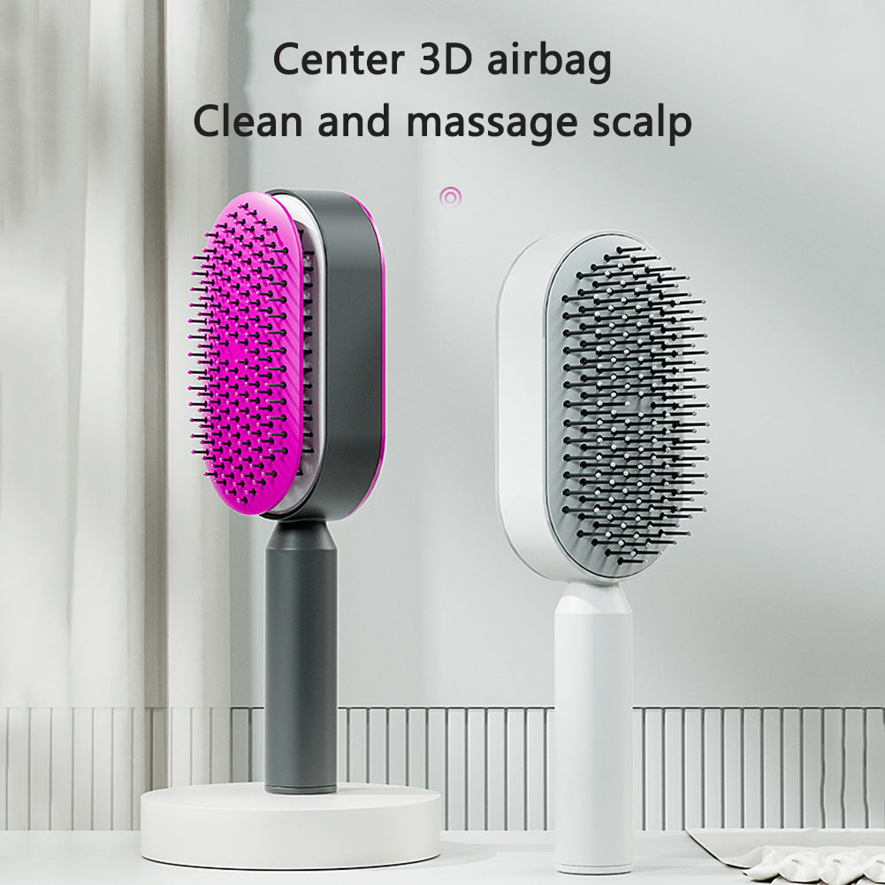 Self-Cleaning Hair Brush, 3D Air Cushion Massager Brush, Self-Cleaning Hair Styling Brush for Women, Hairdressing Brush