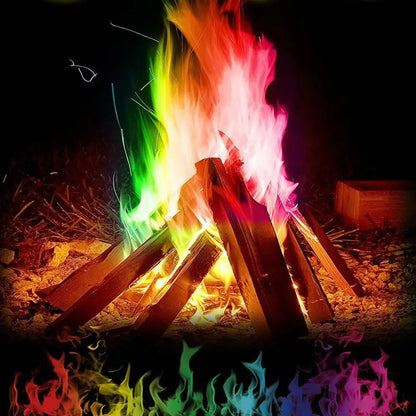 Changing Flame Powder Decorative Magical Fire Flame Powder Fireplace Festival Fire Powder Camping Bonfire Party Tools 50g/150g