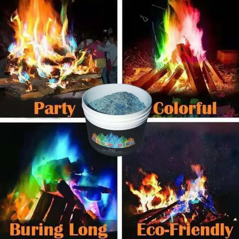 Changing Flame Powder Decorative Magical Fire Flame Powder Fireplace Festival Fire Powder Camping Bonfire Party Tools 50g/150g