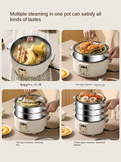 220V Multifunctional Household and Commercial Stainless Steel Multi-layer Large-capacity Electric Steamer Electric Steamer Different Sizes