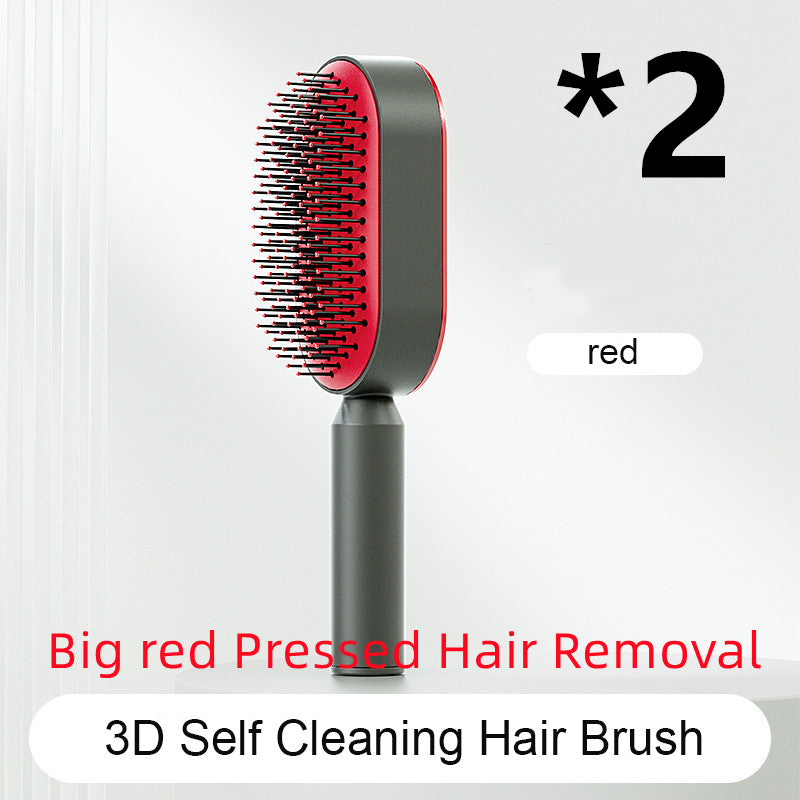 Self-Cleaning Hair Brush, 3D Air Cushion Massager Brush, Self-Cleaning Hair Styling Brush for Women, Hairdressing Brush