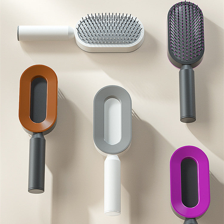 Self-Cleaning Hair Brush, 3D Air Cushion Massager Brush, Self-Cleaning Hair Styling Brush for Women, Hairdressing Brush