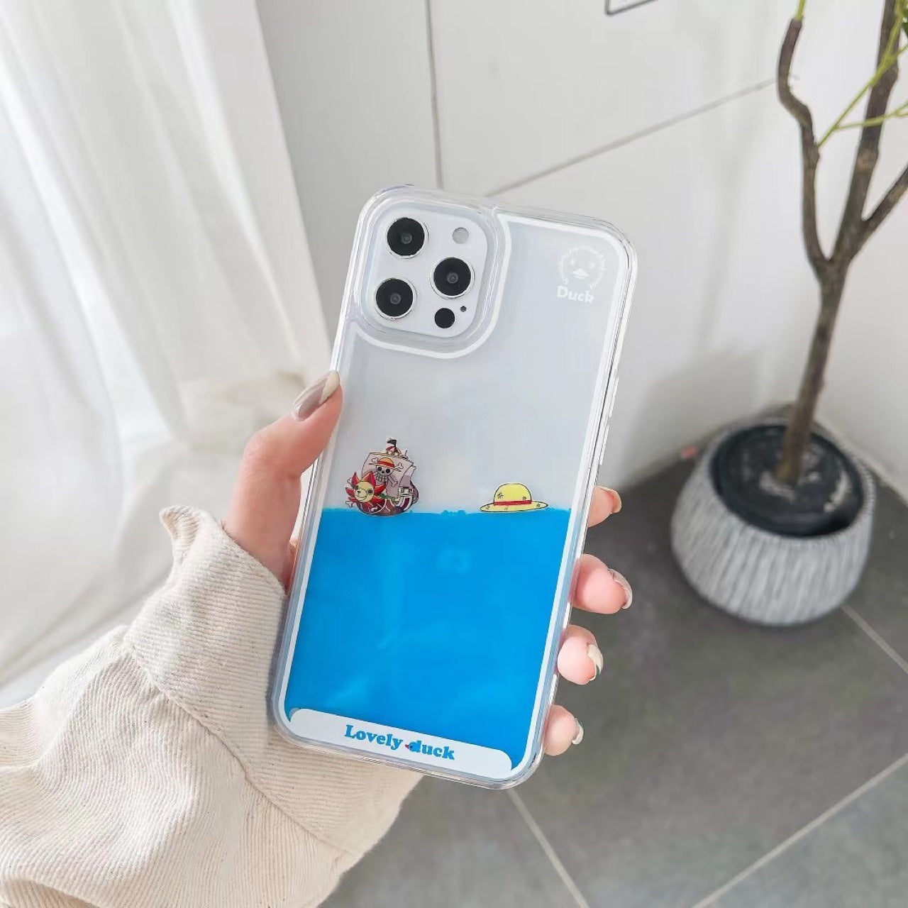Floating One Piece Case: Your Favorite Anime in Motion!