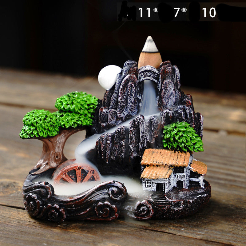Backflow Incense Burner Creative Decoration Ceramic Household Indoor Aromatherapy Fragrant Granules