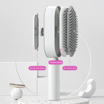 Self-Cleaning Hair Brush, 3D Air Cushion Massager Brush, Self-Cleaning Hair Styling Brush for Women, Hairdressing Brush