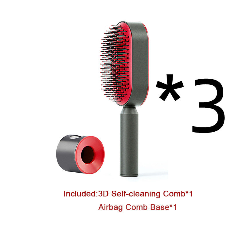 Self-Cleaning Hair Brush, 3D Air Cushion Massager Brush, Self-Cleaning Hair Styling Brush for Women, Hairdressing Brush
