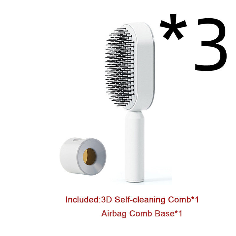 Self-Cleaning Hair Brush, 3D Air Cushion Massager Brush, Self-Cleaning Hair Styling Brush for Women, Hairdressing Brush